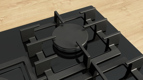 Bosch Series 6, Gas hob, 75 cm, Tempered glass - Black | BSH PPQ7A6I40