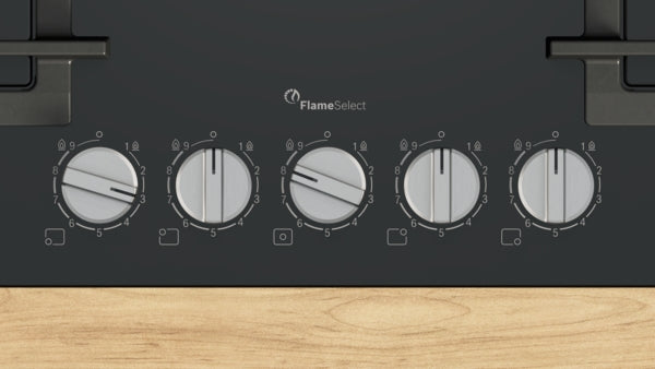 Bosch Series 6, Gas hob, 75 cm, Tempered glass - Black | BSH PPQ7A6I40