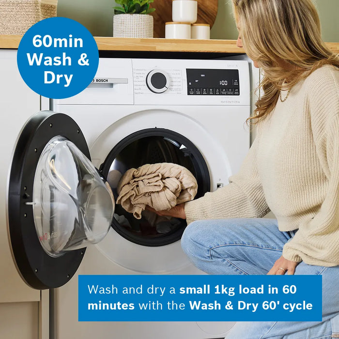 Bosch Series 6, Washer dryer, 10.5/6 kg, 1400 rpm | BSH WNG25401GB