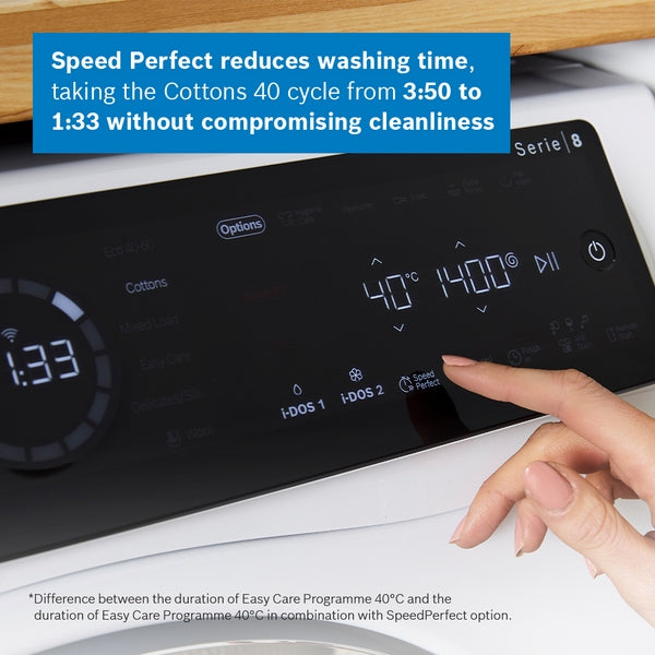 Bosch Series 8, Washer dryer, 10.5/6 kg, 1400 rpm | BSH WNC25410GB