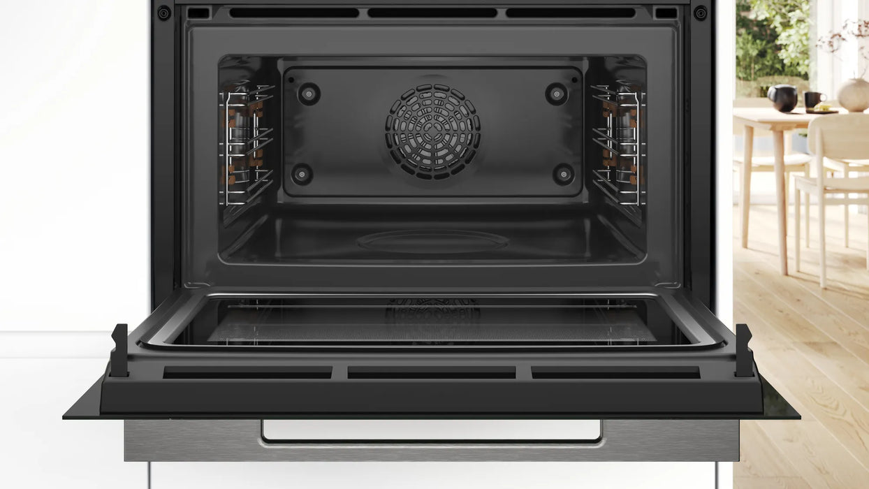 Bosch Series 8, Built-in compact oven with microwave function, 60 x 45 cm - Black | BSH CMG7241B1B
