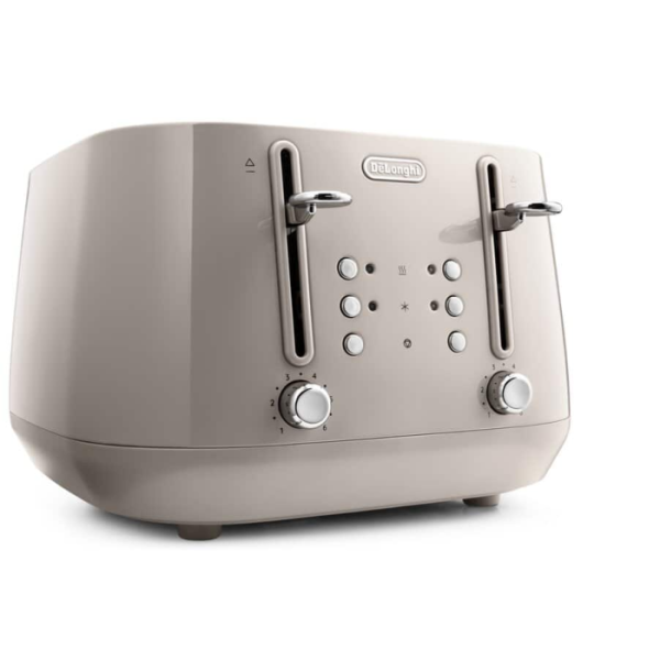 De'Longhi Eclettica 4 slice Toaster - Beige | CTY4003.BG