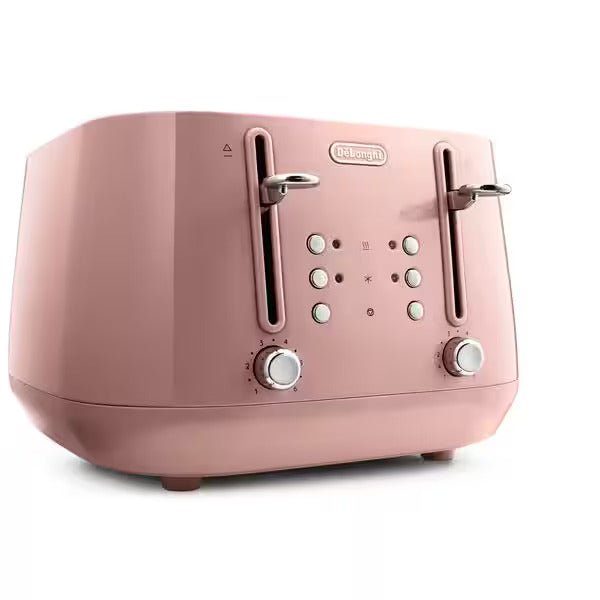 De'Longhi Eclettica 4 slice Toaster - Pink | CTY4003.PK