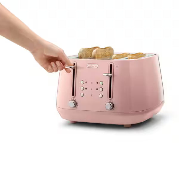 De'Longhi Eclettica 4 slice Toaster - Pink | CTY4003.PK