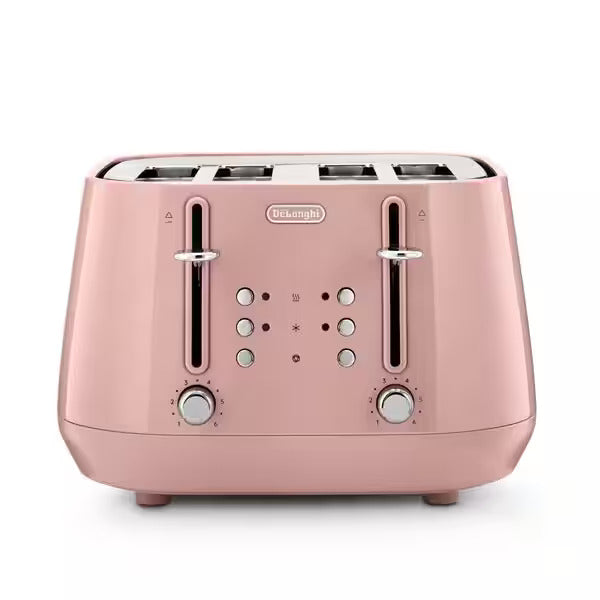 De'Longhi Eclettica 4 slice Toaster - Pink | CTY4003.PK