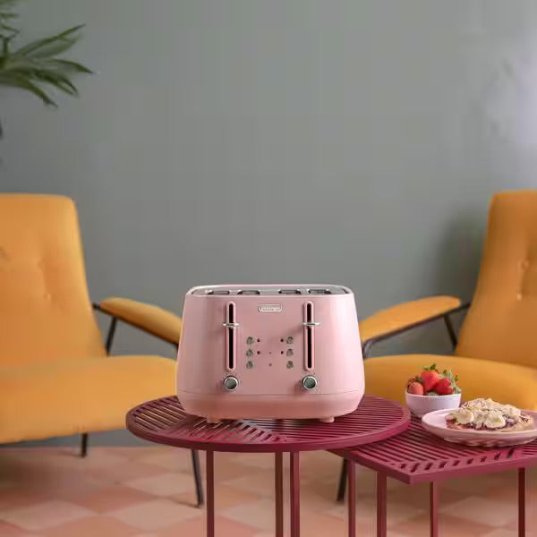 De'Longhi Eclettica 4 slice Toaster - Pink | CTY4003.PK