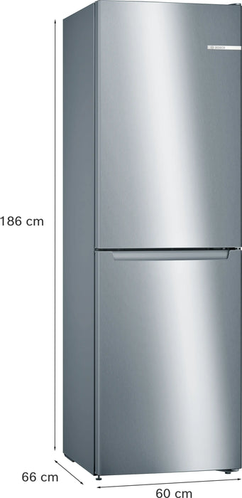 BOSCH Series 2 Freestanding Fridge Freezer - Stainless Steel | KGN34NLEAG