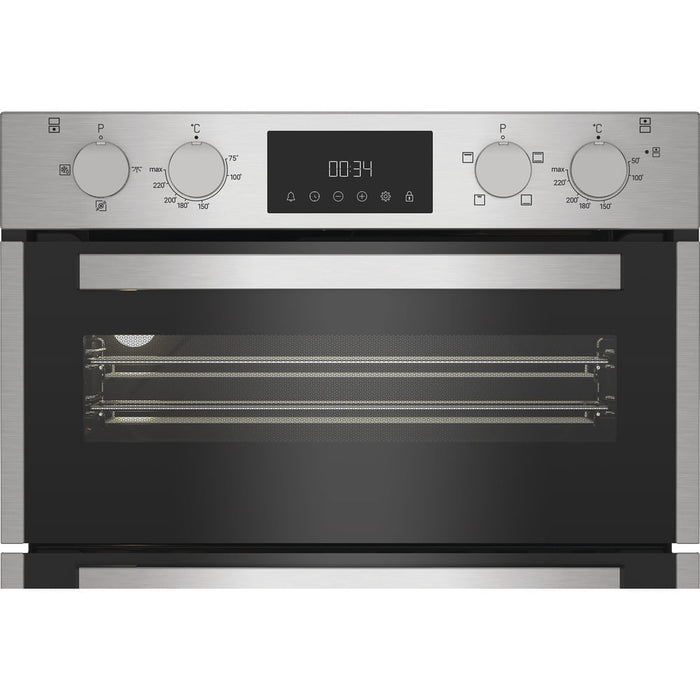 Hotpoint 72cm Built-Under Double Oven with Enamel Liners - Stainless Steel | DUH10DIX