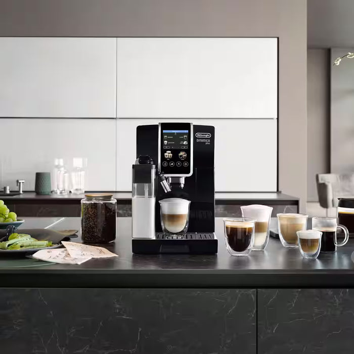 DeLonghi Dinamica Plus Fully Automatic Bean to Cup Coffee Machine - Black | ECAM382.70.B