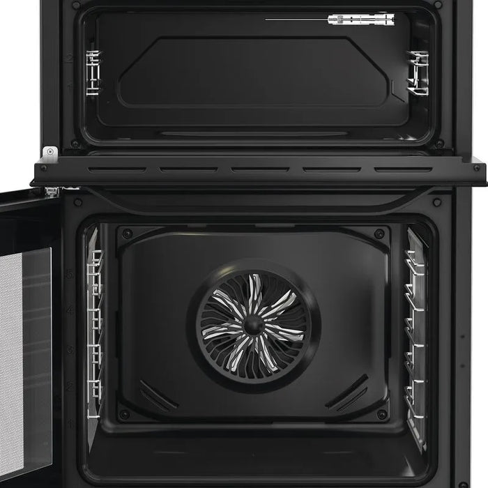 Hotpoint 60cm Freestanding Electric Double Cooker with Air Fry | HDE6VDCASB1
