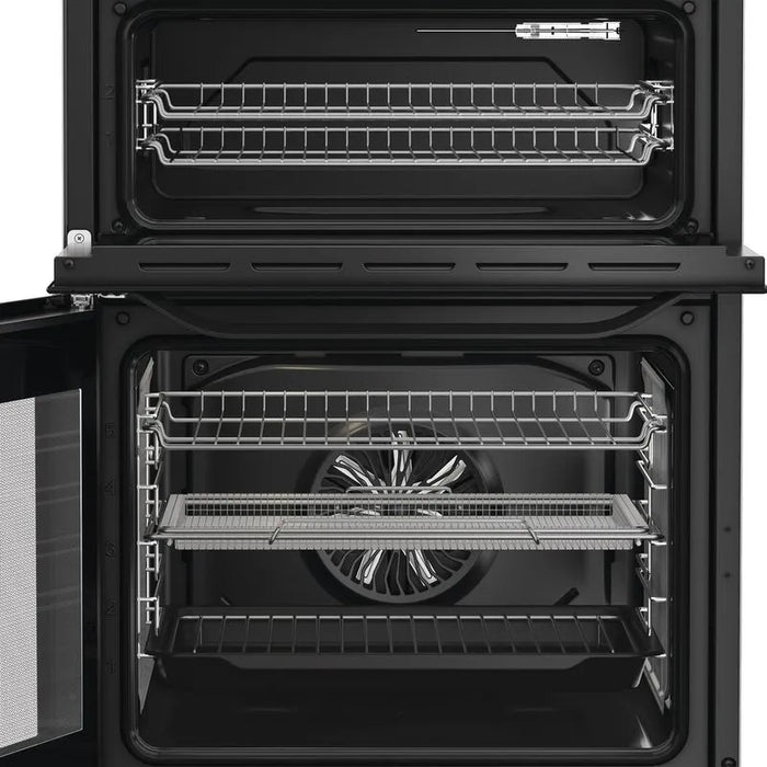 Hotpoint 60cm Freestanding Electric Double Cooker with Air Fry | HDE6VDCASB1