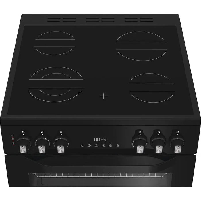 Hotpoint 60cm Freestanding Electric Double Cooker with Air Fry | HDE6VDCASB1