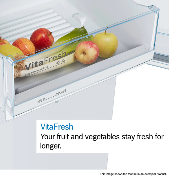 Bosch Series 4, freestanding fridge, 186 x 60 cm - Stainless steel look | BSH KSV36VLEP