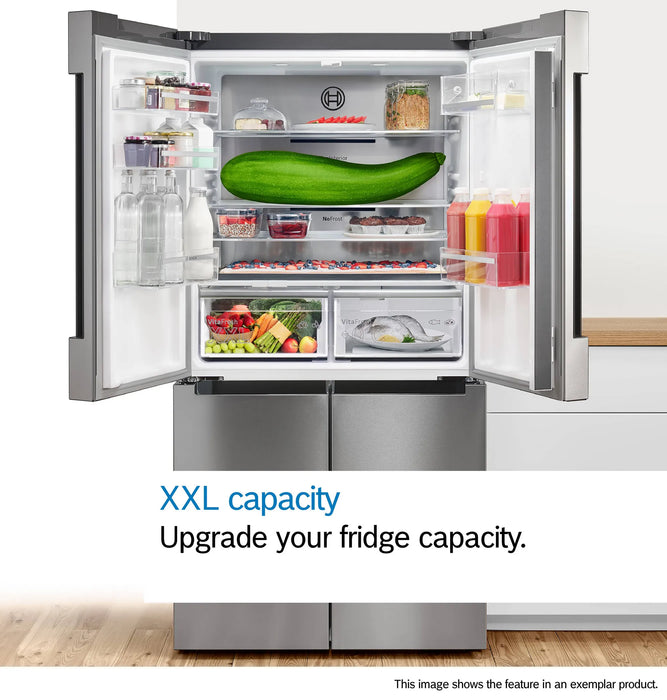 Bosch Series 6 American side by side Fridge-freezer, 178.7 x 90.8 cm - Brushed steel (anti-fingerprint) | BSH KAD93AIERG