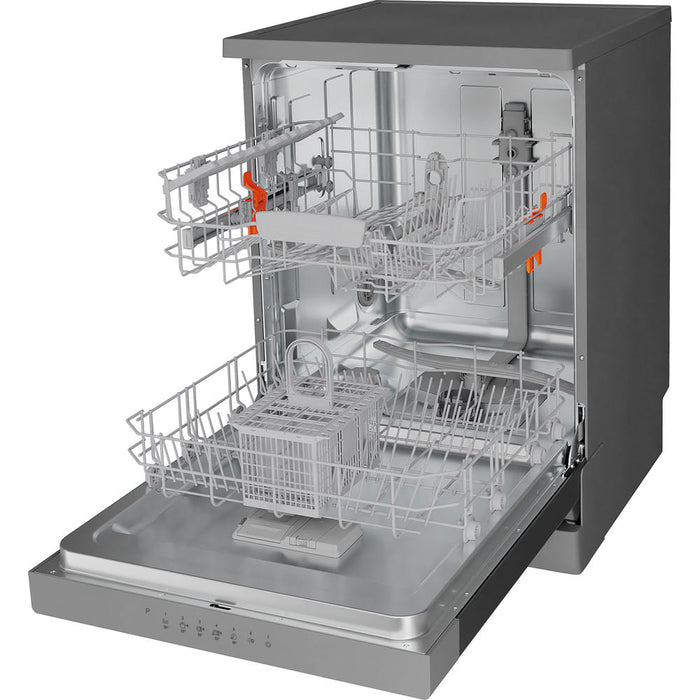 Hotpoint Freestanding Full Size Dishwasher with Rapid Wash - Silver | HP2FFC14BN6XUK