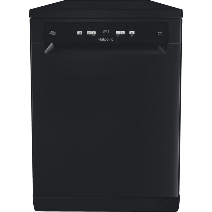 Hotpoint 60cm Freestanding Full Size Dishwasher with Rapid Wash, 14 Place Settings - Black | HP2FFC14BN6BUK