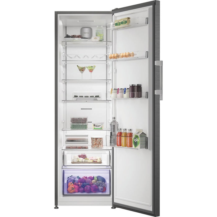Hotpoint VitalCare 187cm Tall Frost Free Larder Fridge 365L with Even Flow Cooling - Dark Inox | HPMLF6442XBR4UK
