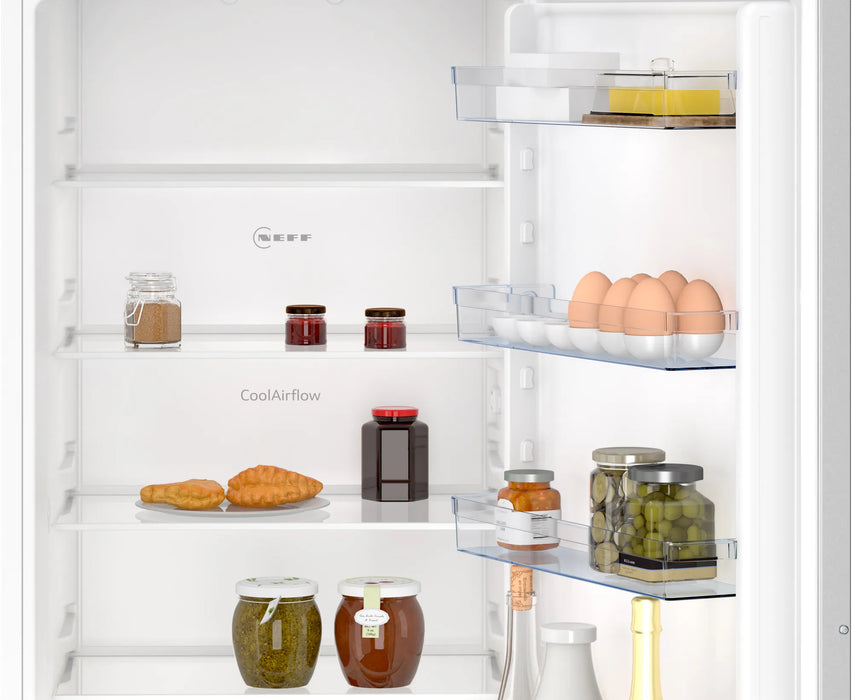 Neff  N 30, Built-In Fridge-Freezer With Freezer At Bottom, 193.5 X 54.1 Cm, Sliding Hinge | BSH KI7961SE0