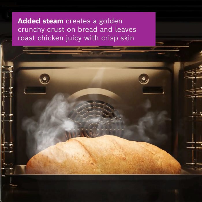 Bosch Series 8, Built-In Oven With Added Steam Function, 60 X 60 Cm - Black | BSH HRG7764B1B