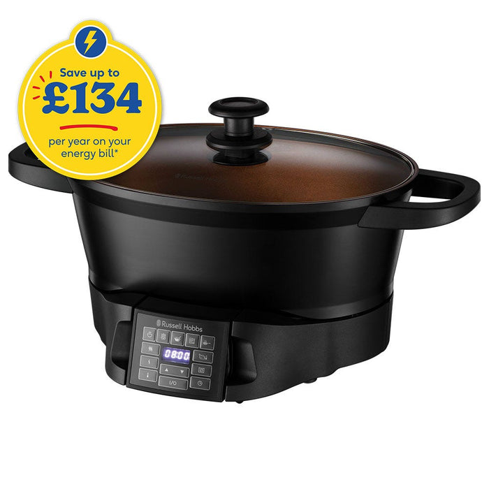 Russell Hobbs Good To Go Multi-Cooker - Sear, Roast, Sous Vide, Slow Cooker, Steam, Rice Cooker, Boil and Keep Warm  - Family Cooker - Black || 28270