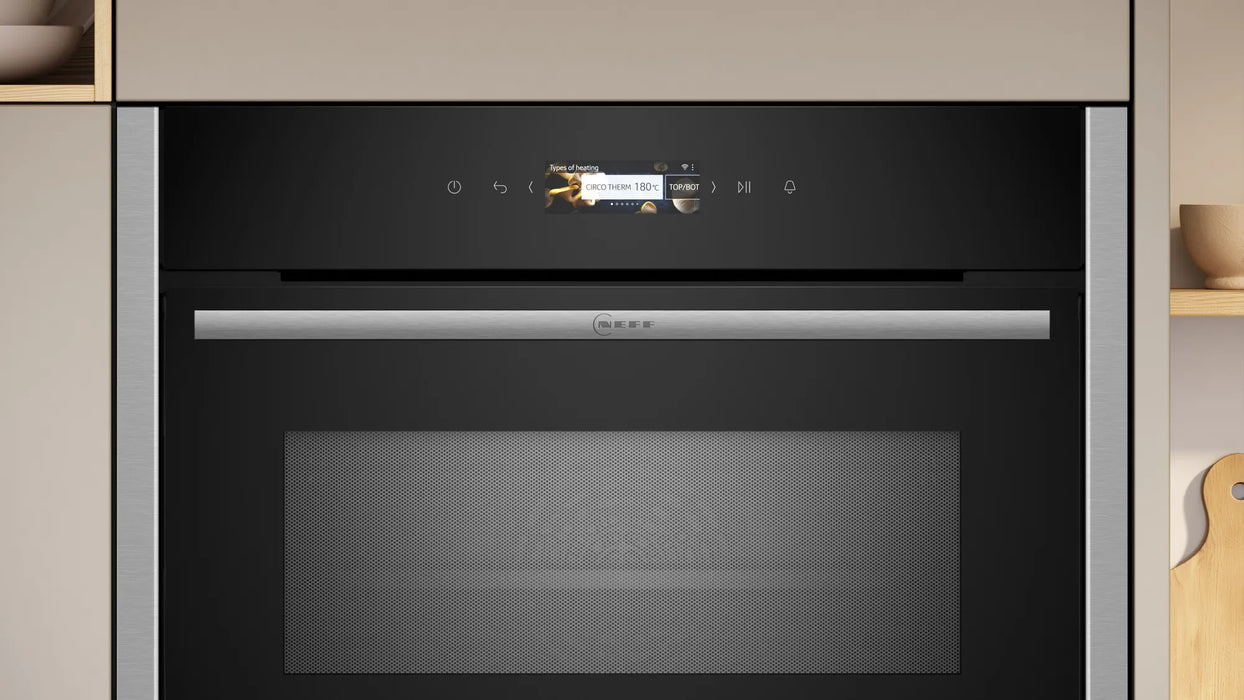 Neff N 70, Built-In Compact Oven With Microwave Function, 60 X 45 Cm, Stainless Steel | BSH C24MR21N0B