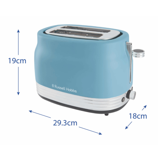 Russell Hobbs Hanley 2 Slice Toaster - Retro Blue | 28651