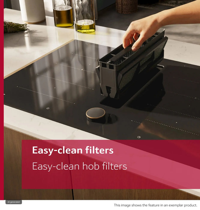 Neff N 70, Induction hob with integrated ventilation system, 70 cm, surface mount with frame | BSH V57THQ4L0