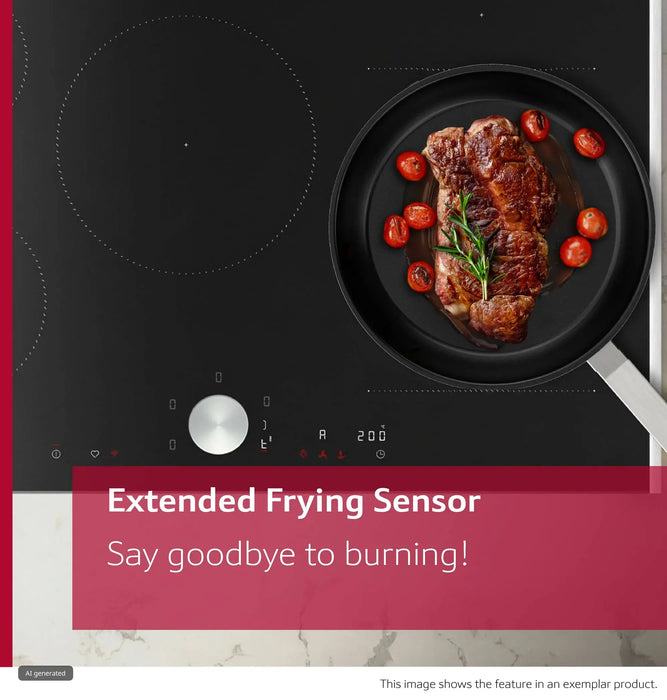 Neff N 70, Induction hob with integrated ventilation system, 70 cm, surface mount with frame | BSH V57THQ4L0