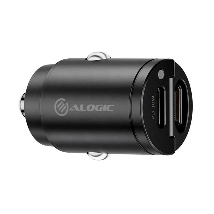 ALOGIC 30W Rapid Power Mini Car Charger 2xUSB-C | CRCC30