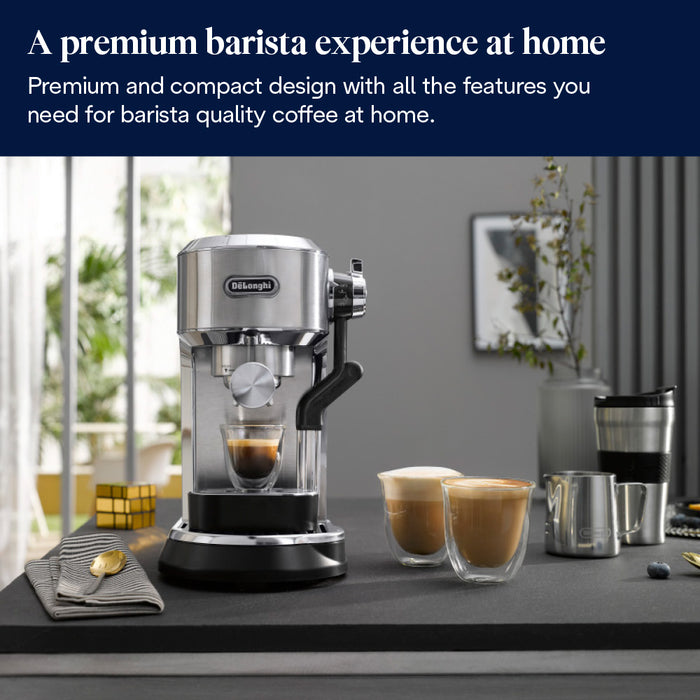 DELONGHI Dedica Maestro Plus Coffee Machine - Silver | EC950.M