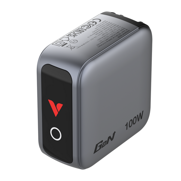 Verbatim Mini GaN 100W 3-Port Wall Charger with TFT Touch Display | 30239