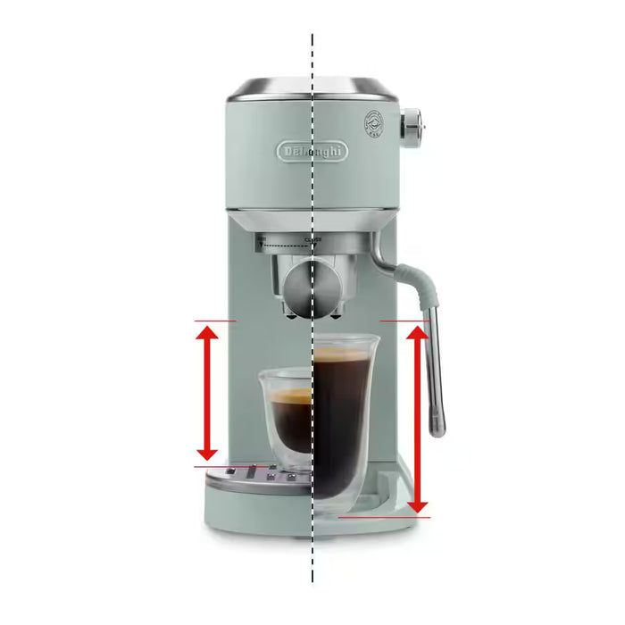 De'Longhi Dedica Duo Espresso Coffee Machine with Cold Brew and My LatteArt Steam Wand - Green | EC890.GR