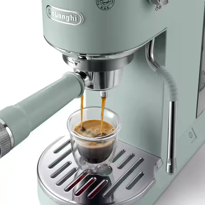De'Longhi Dedica Duo Espresso Coffee Machine with Cold Brew and My LatteArt Steam Wand - Green | EC890.GR