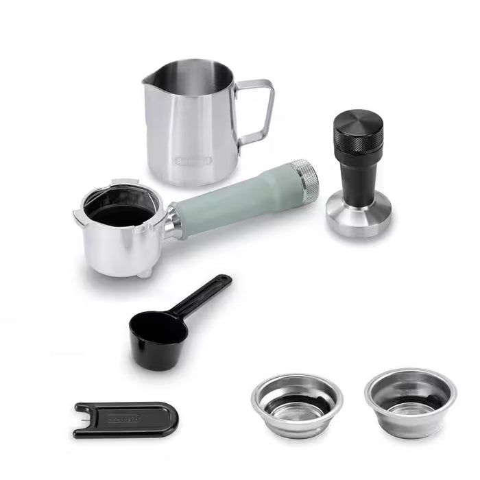 De'Longhi Dedica Duo Espresso Coffee Machine with Cold Brew and My LatteArt Steam Wand - Green | EC890.GR