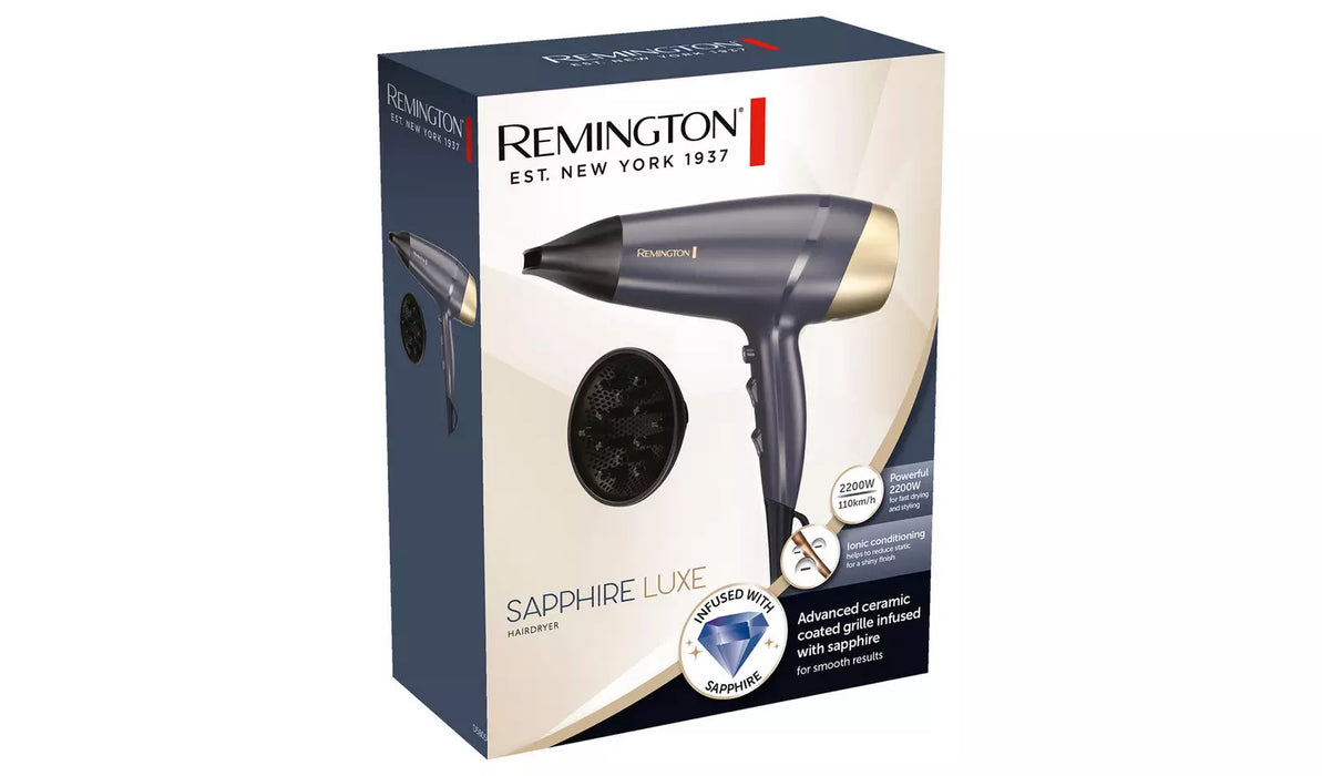 Remington Sapphire Luxe Hair Dryer with Diffuser | D5805