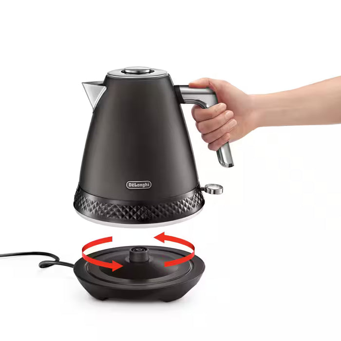 DeLonghi Diadema Onyx 1.7L Kettle - Black | KBV3001.BK