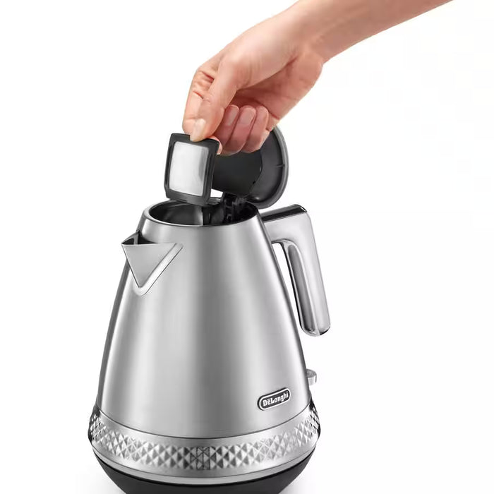 DeLonghi Diadema Platinum 1.7L Kettle - Brushed Steel | KBV3001.M