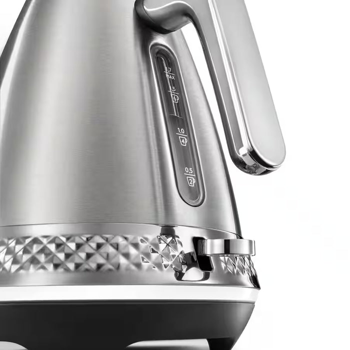 DeLonghi Diadema Platinum 1.7L Kettle - Brushed Steel | KBV3001.M