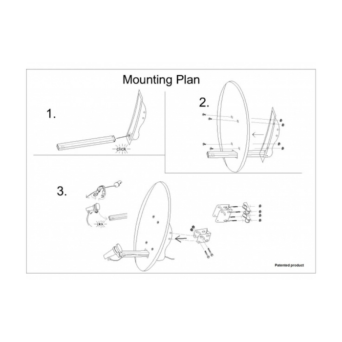 REVEZ S65 Satellite Dish, 65CM, Dark Grey, Local Pick-Up *only* | S65CMDISH