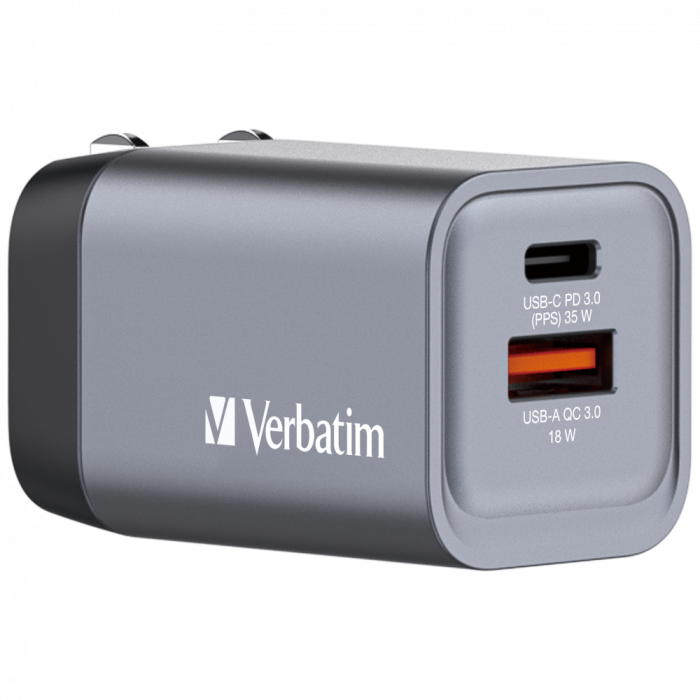 VERBATIM 35W 2-Port GaN Wall Charger | 32200