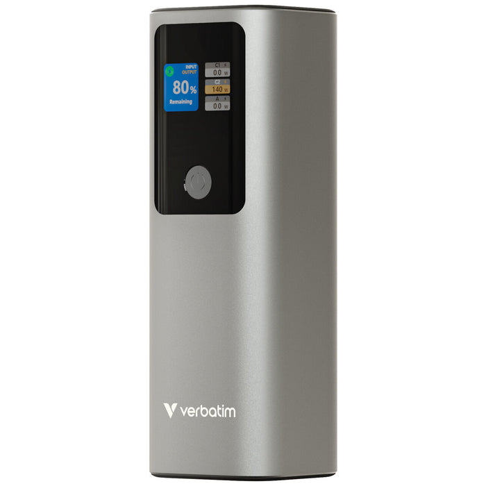 Verbatim Charge 'n' Go 27000mAh 183W Power Bank with TFT Display - Grey | 32269