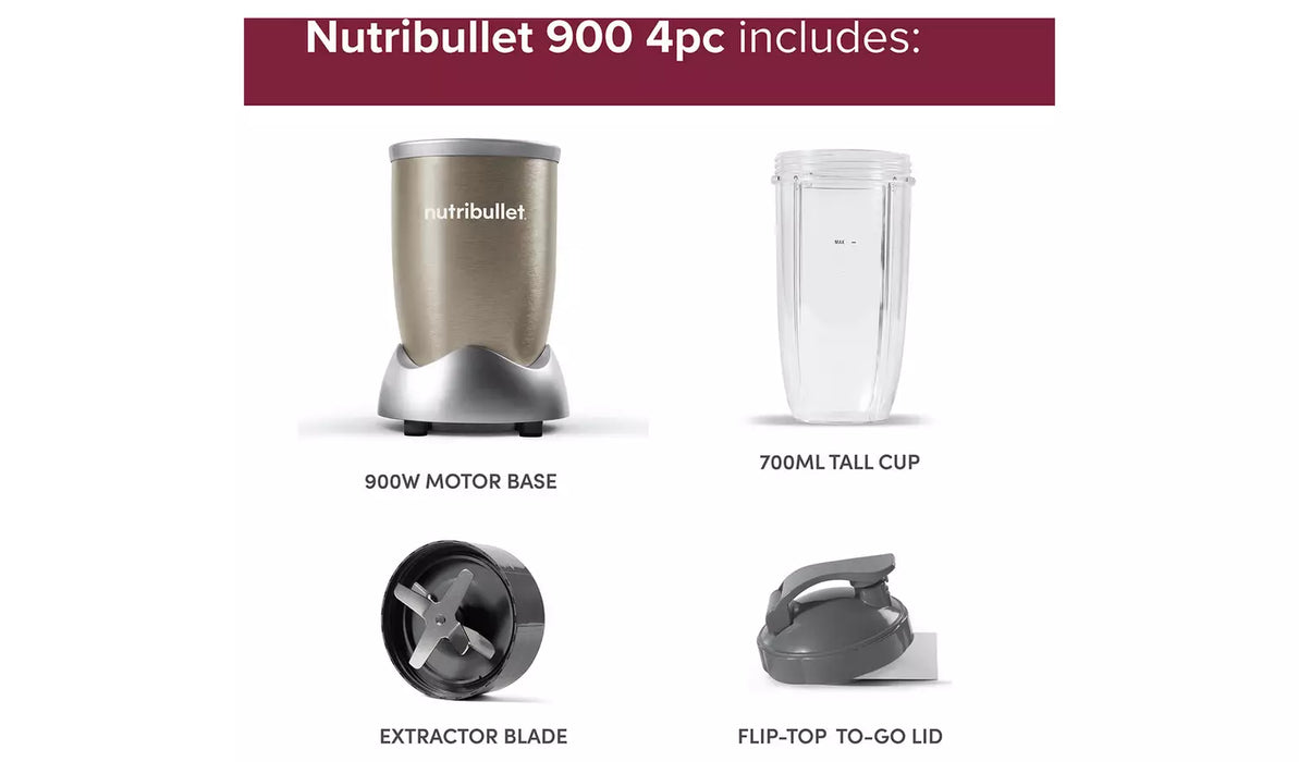 Nutribullet 900 4pc 0.68L Smoothie Maker | 01950