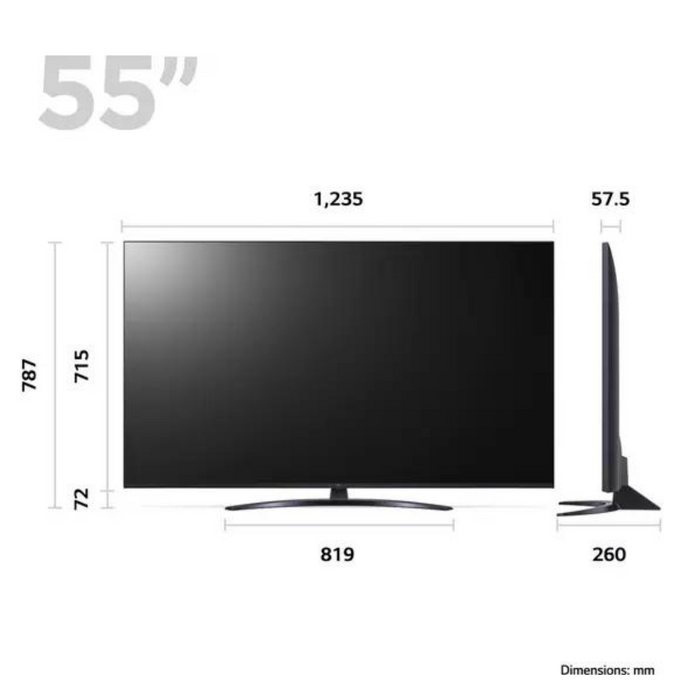 LG 55″ 4K Ultra HD LED Smart TV With Amazon Alexa (2023) | 55UR81006LJ.AEK