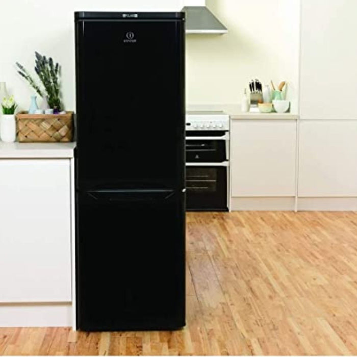 INDESIT 50/50 Fridge Freezer - Black 157 x 54 cm | IBD5515B1