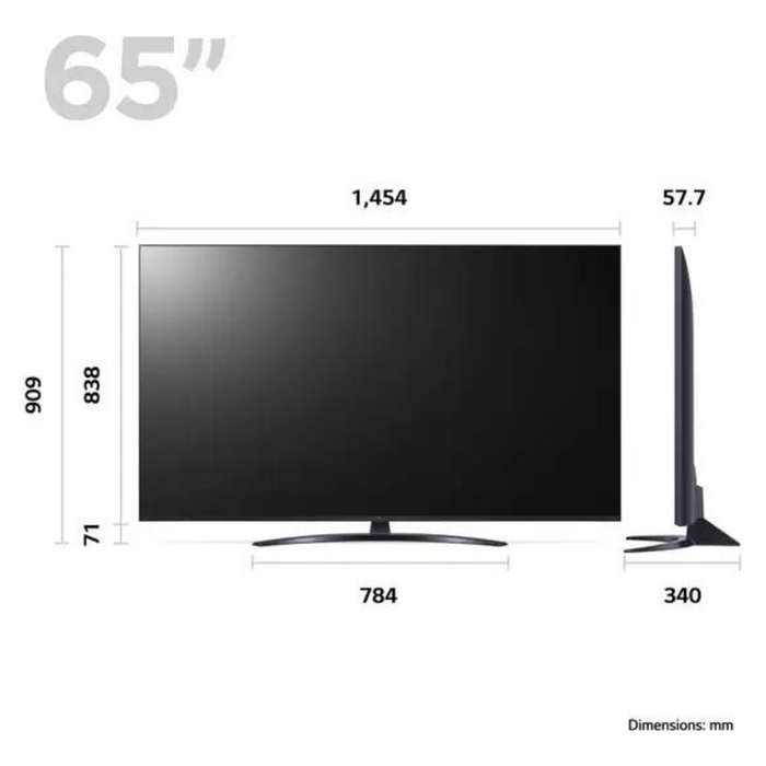 LG 86″ 4K Ultra HD LED Smart TV With Amazon Alexa (2023) || 86UR81006LA.AEK