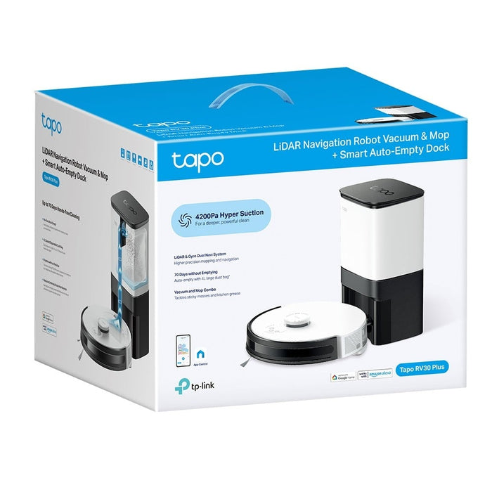 TP-Link Tapo RV30 Plus Robot Vacuum Cleaner & Auto-Empty Dock || TAPO RV30 PLUS