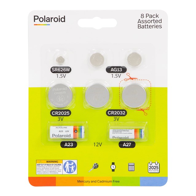 POLAROID 8PK Assorted Alkalaine Batteries | 40759