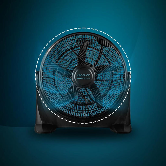Cecotec EnergySilence 2000 FloorFlow 20" Floor Fan, 90W with 3 Speeds - Black | 411400