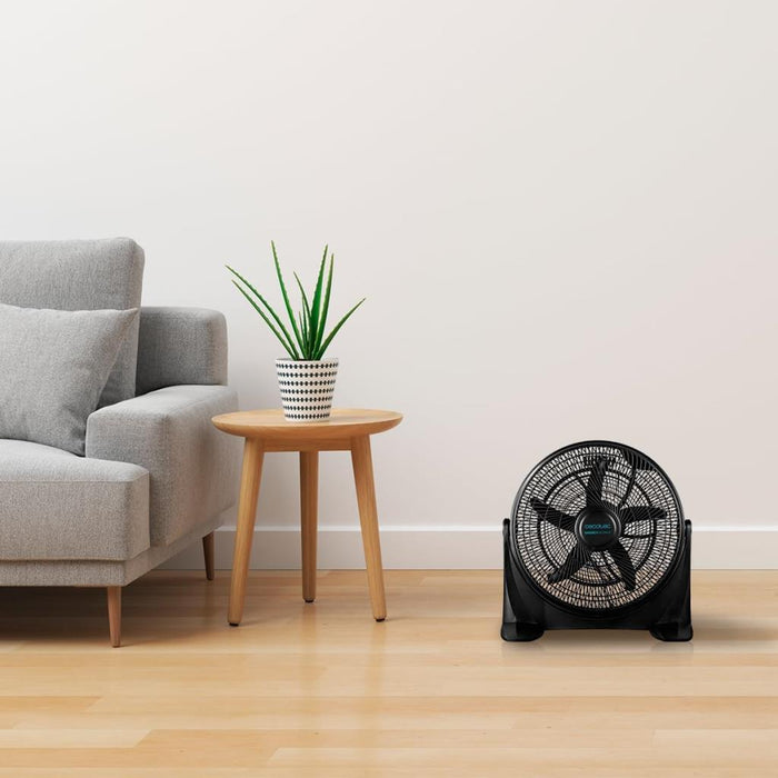 Cecotec EnergySilence 2000 FloorFlow 20" Floor Fan, 90W with 3 Speeds - Black | 411400