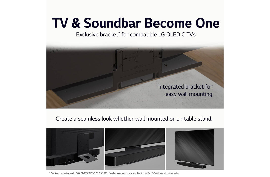 LG USC95 3.1.3ch Soundbar with Wireless Subwoofer | USC95.DGBRLLK